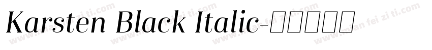 Karsten Black Italic字体转换